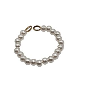 Adjustable Faux Pearl Wire Ring (Size 6)